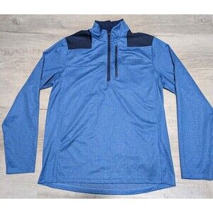 Vineyard Vines The Shep Shirt Pullover 1/4 Zip Sz S Blue Performance Houndstooth